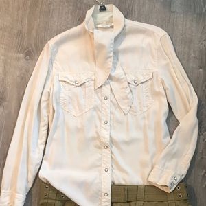 Zara tie-neck blouse. VGUC